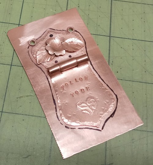 Judy Larson's Easy No Solder Hinges - , General Education, , cut away the excess metal